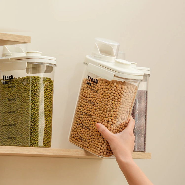 بانکه های اکرولیک در سه حجم Box fresh رنگ درب سفید