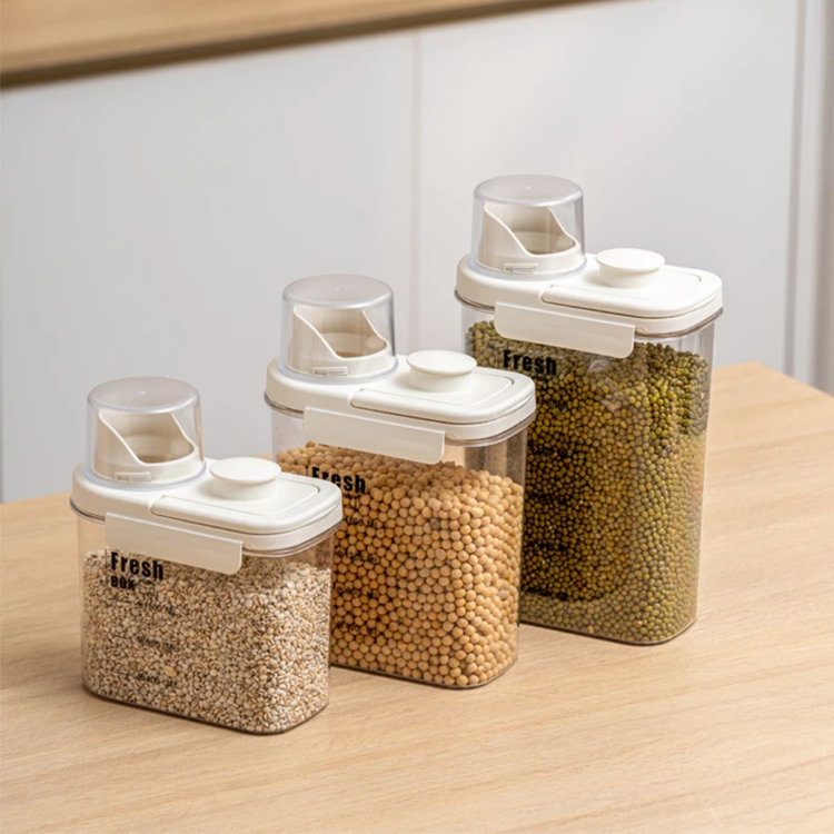 بانکه های اکرولیک در سه حجم Box fresh رنگ درب سفید