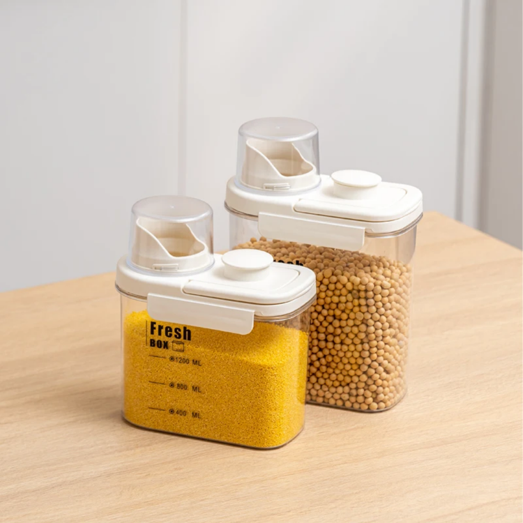 بانکه های اکرولیک در سه حجم Box fresh رنگ درب سفید
