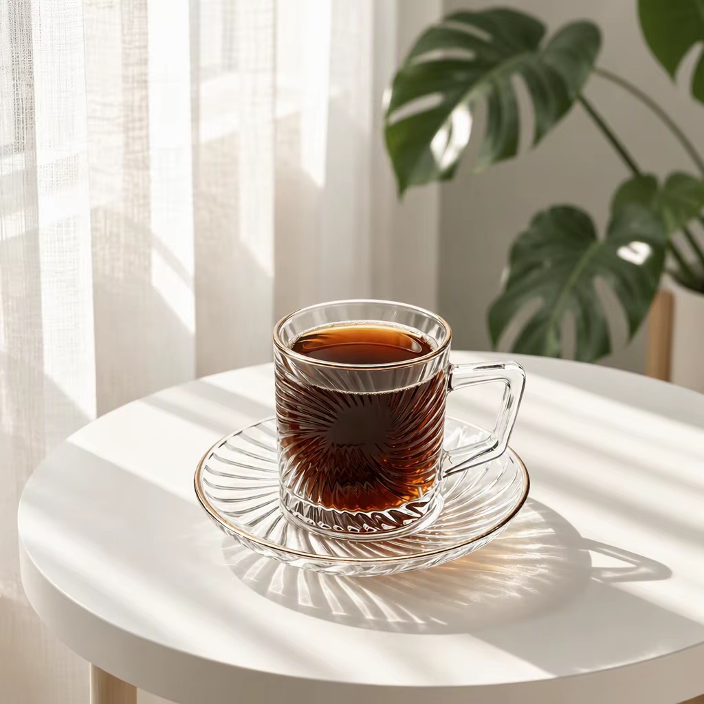 فنجون‌چای با زیر برند دلی گلس